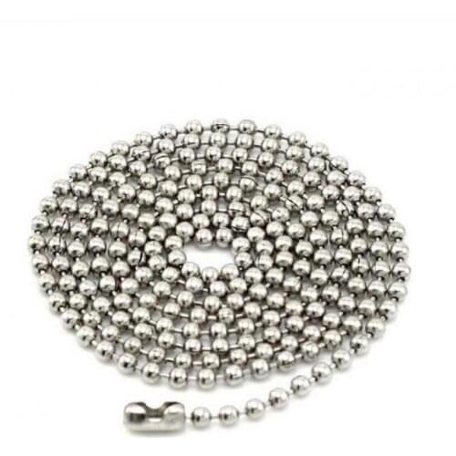 New fashion and popular 2mm stainless steel ball hammer necklace necklace accessories DIY jewelry wholesale