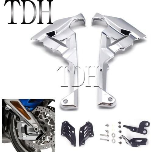 For Honda Goldwing GL1800 Tour DCT Airbag ABS Plastic Front Caliper Cover Left Right Side Trim Protctor Chrome Motor Accessories
