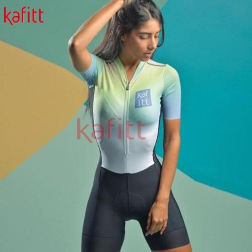 Calfette professional womens triathlon outdoor sportswear short-sleeved tight-fitting cycling jersey jumpsuit cycling clothing