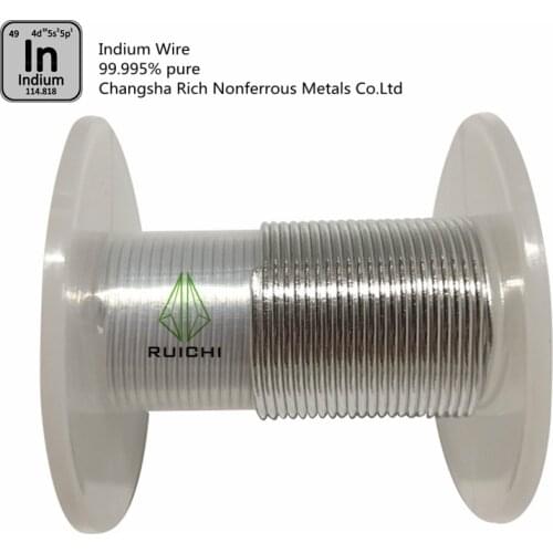 RUICHI 99.995% purity 1mm dia Indium Wire 1000g = 175 meters