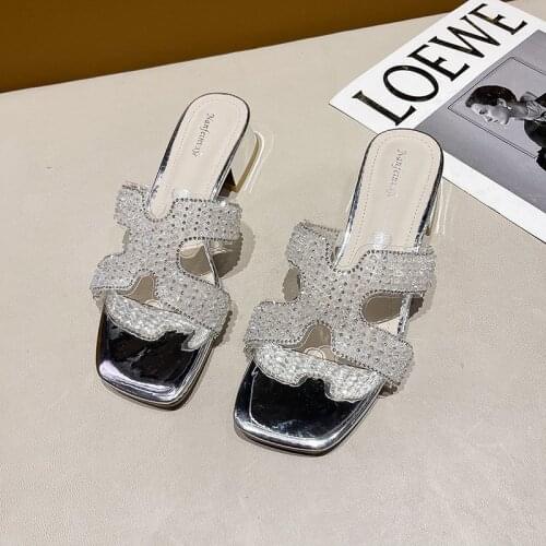 Fashion New Ladies Slippers Sandals Rhinestone Platform Ladies Sandals Ladies Sandals and Slippers Women Shoes Women Sandals