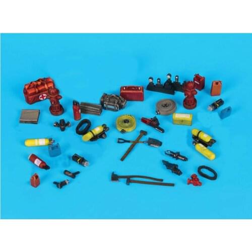 Modern Scene Fire Fighting Goods Combination 38 Pieces Value Set 1:35