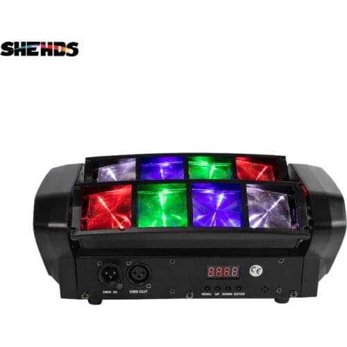 2pcs New Coming 48W Mini LED Moving Head Light 8x6W RGBW DMX Disco Equipment Professional Led Stage Light