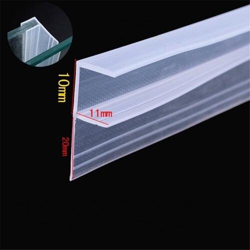 10mm Thick Glass Silicone Rubber Seals Strip Shower Stall Door Window Balcony Draft Stopper Transparent Odd