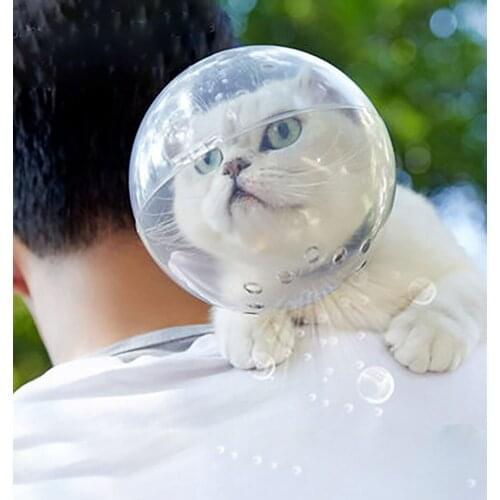 Cat Recovery Sleeve Covers Anti-biting Anti-lick Cats Space Cowl Ball Cap Cat Collar ABS Resin Dog Pet Protection Collar Circle