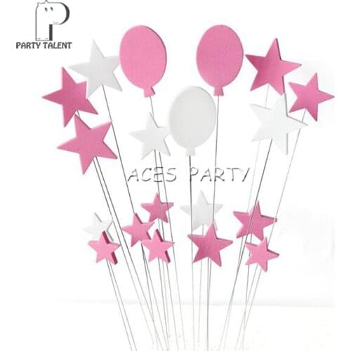 1set Birthday Cake Toppers for Kids Children Birthday Party DIY Baking Cake Decoration Balloon Theme