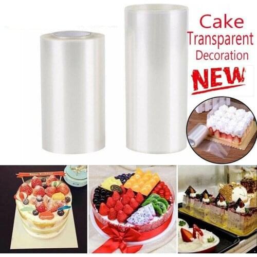1 Roll different Size Transparent Mousse Cake Edge Wrap Dessert Chocolate Candy Dessert Collar DIY Cake Decorating Tools