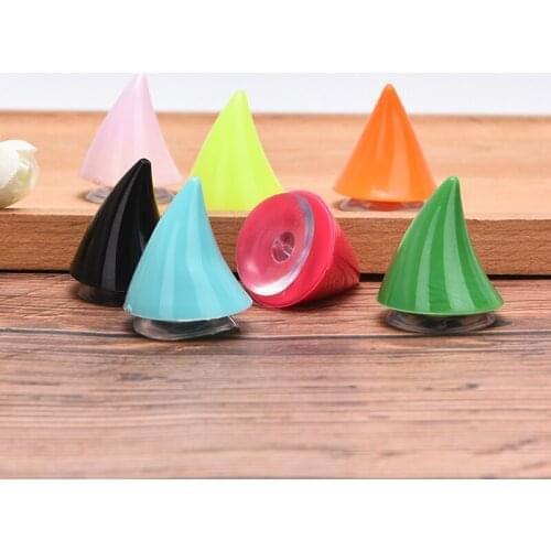 1PC Motorcycle Helmet Horns Plastic Silicone Suction Cup Soft Horn Decoration Headwear Rubber Horn Decoration Accessories