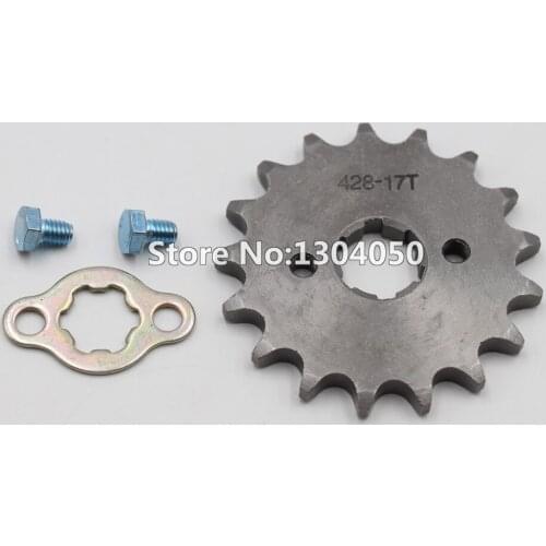 428 17T 17 Tooth 17mm Drive Front Engine Sprocket YCF Apollo Lifan YX SSR Pit Dirt Bike Taotao ATV