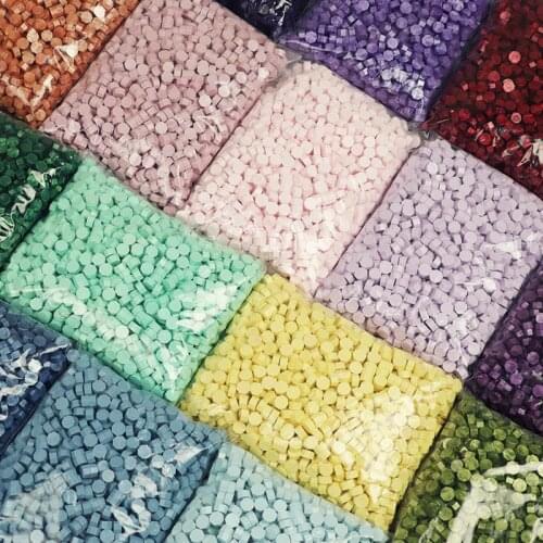 500g Retro Octagon Sealing Wax Paint Sealing Granule DIY Gift Box Wedding Invitation Office Grape Wine Bottle Seal Wax