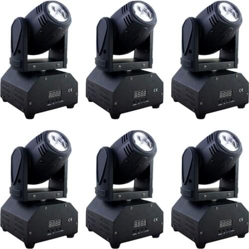6 Pcs) LED indoor LED Mini Moving Head Light 10W RGBW beam moving head lamp christmas decorations for home ceiling lights