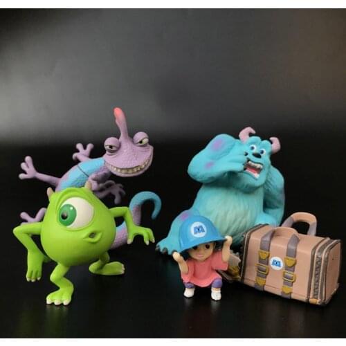 Animation Monster University Cute Figures Mike Wazowski James P. Sullivan Randy Boggs Abu Model Toy for Kids