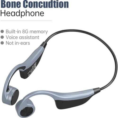 Bluetooth-compatible Headphone Built-in 8G Memory Waterproof Earphone Wireless Bone Conduction Headset For Sony Xiaomi Huawei