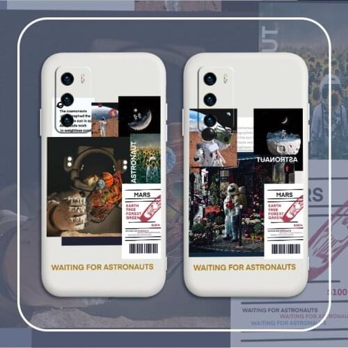 Artifact Of Space Phone Case For Huawei P40 P40Lite P30 P20 Mate 40 40Pro 30 20 Pro Lite P Smart 2021 Y7a Silicone Cover
