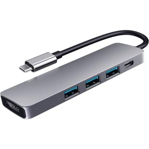 Type C To Hdmi-compatible Hub Usb3.0 Hub Splitter Type C Docking Station