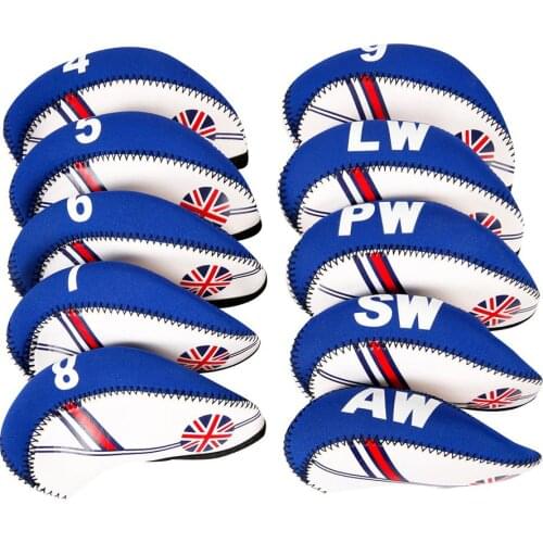 HobbyLane 10 Pcs Golf Iron Pole Head Hat Sleeve Golf Rod Head Protective Cover