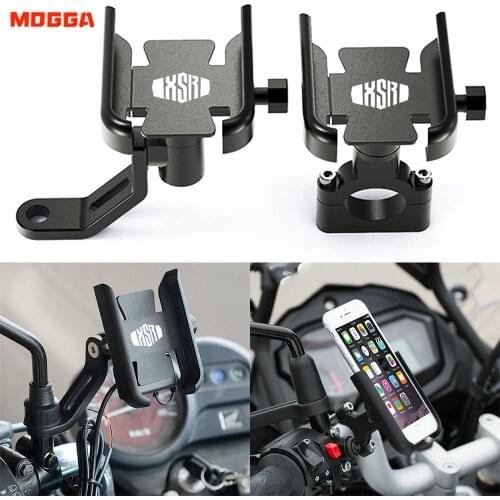 Use on Handlebar or Rearview Mirror Mobile Phone Holder For YAMAHA XSR700 XSR900 XSR 900 700 Motorcycle GPS Stand Bracket Black