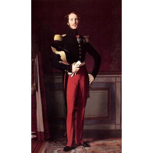 Handmade Classic Male Portrait Art Oil Painting Picture for Living Room Decor Ingres Man Ferdinand Philippe Louis Charles Henri