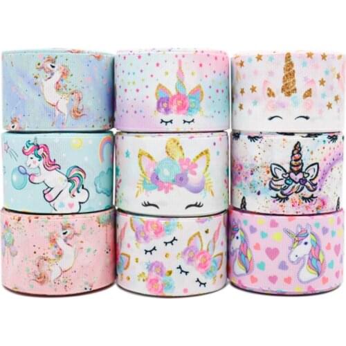 50 Yards 1.5'' 38MM Cartoon Animals Printed Grosgrain Ribbons For Hair Bows DIY Handmade Materials Y2020111201