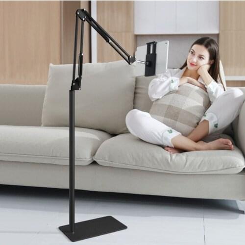 Metal Foldable Arm Floor Tablet Phone Stand Holder Multi-angle adjustment for 5-12.9 Inch Lounger Bed tablet mobile mount holder
