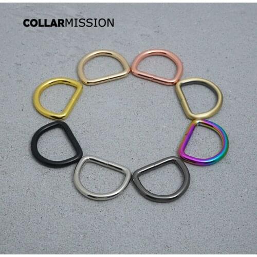 25mm Metal Non-Welded Nickel Plated Hardware D Ring For Garment Luggage Backpack Cat Dog Collar-Strap DIY Accessory 8 Colours