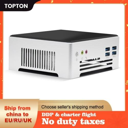 Topton Mini PC 10th Gen Intel Core i9 10880H i7 10750H 2*Lans 2*DDR4 64GB 2*M.2 NVMe SSD Desktop Computer Nuc Windows 10 Linux