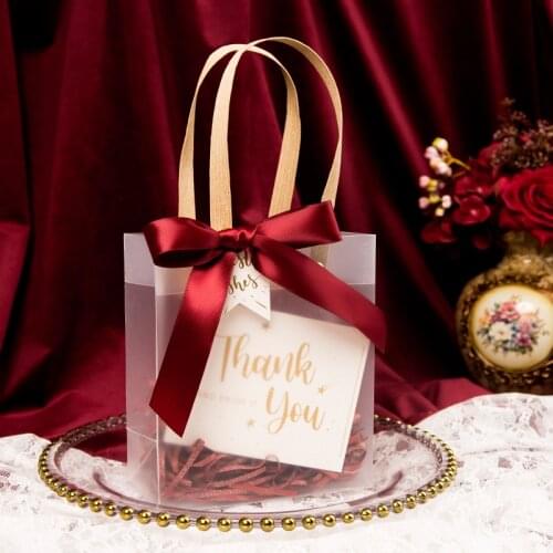 Fashion Palace Style Wine Red Wedding Festive Articles Sandbag Return Gift Box Gift Bag Candy Bag Gift Box Packaging