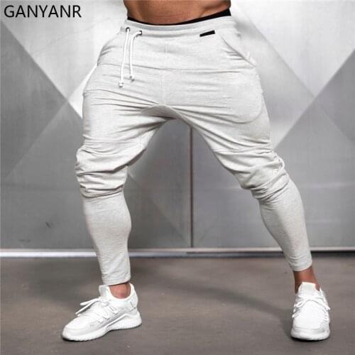 GANYANR Running Pants Men Jogging Gym Sport Training Trackpants Trousers Sportswear Workout Crossfit Bodybuilding Sweatpants