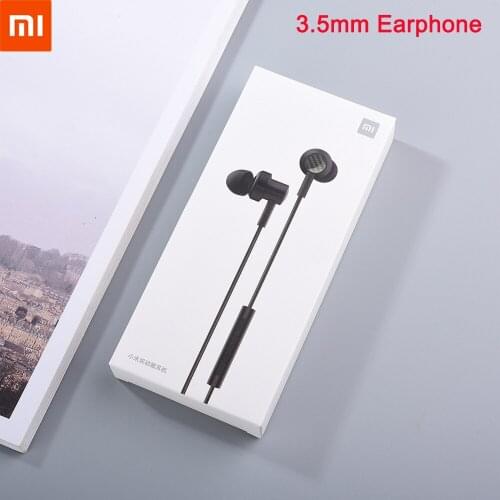 Xiaomi M11 Bass In-Ear Earphone 3.5mm Eadphone With Mic Wire Control Dual Driver For Mi 10 Lite CC 9 Pro Redmi Note 10 7 8 9 Pro