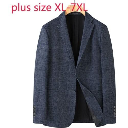 New Arrival Fashion Super Large Men Youth Suit Coat Single Breasted Blazers Autumn And Winter Plus Size XL2XL3XL 4XL 5XL 6XL 7XL