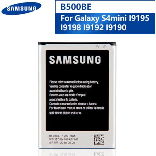 Original Replacement Phone Battery B500BE For Samsung GALAXY S4 Mini I9190 I9192 I9195 I9198 S4Mini B500AE Battery 1900mAh