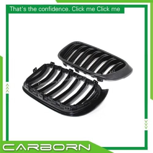 For BMW X Series X3 F25, X4 F26 2014 2015 2016+ Carbon Fiber Kidney Grille Front Grille Overlay Double Slats