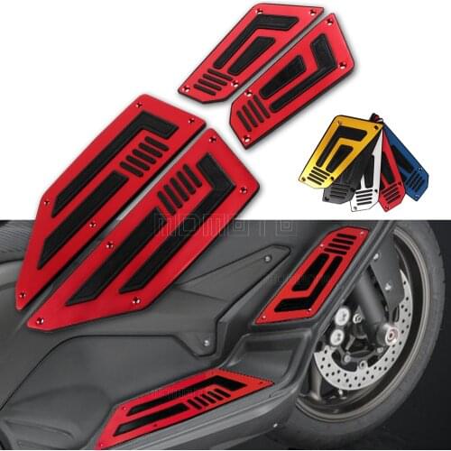 Aluminum&Rubber Front&Rear Motocross Footrest Peg Rear Motorcycle Footrest Step Pedal Scooter For Yamaha TMAX T-MAX 530 TMAX530