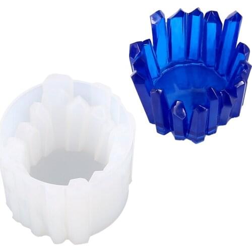 Candle Holder Silicone Resin Mold Crystal Candlestick DIY Jewelry Storage Box Crafts Decoration Making Tools