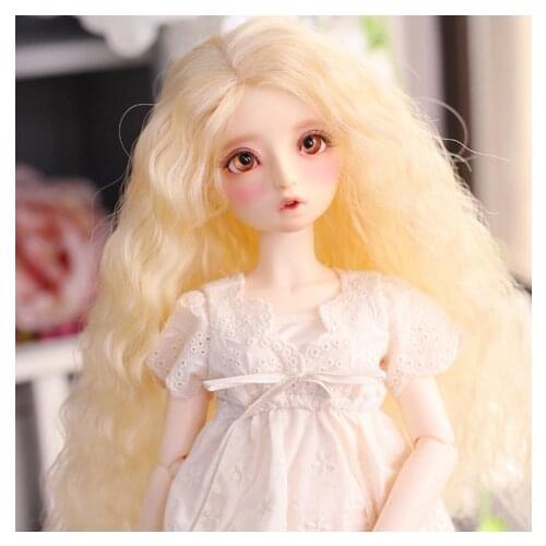 Full Set Top quality 1/4 bjd female girl doll Mako curly long hair SDM body joint art manikin model kids toy best gifts resin