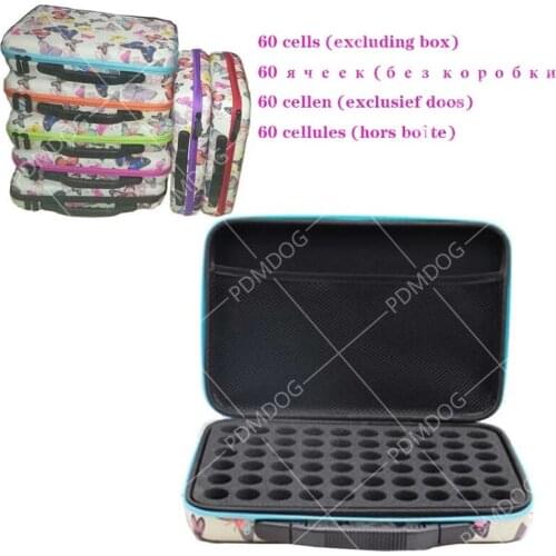 Sale 60 Bottles butterfly diamond embroidery Storage without Box Diamond Painting drill Tool Diamond Painting Bag Zipper without