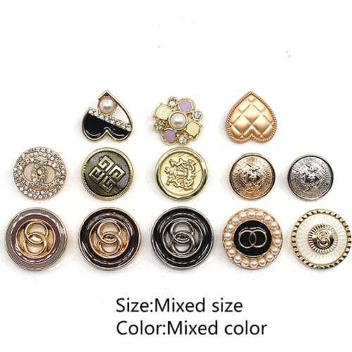 10Pcs Colourful Fashion Buttons for Luggage Skirt Clothes Coat Retro Vintage Metal Button Garment Sewing Accessories