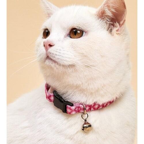 Adjustable pet collars, Japanese cute dog collars and cat necklaces, durable and comfortable cotton collars