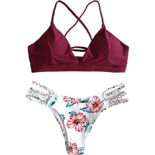 Sexy Bikinis Women 2020 Micro Bikini Set Push Up Cut Flower Two Piece Swimsuit Female Bandage Swimwear Bathing Suit Biquini