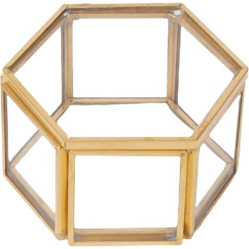 Jewelry Storage Box Ornaments Jewel Casket Wedding Ring Container Desktop Display Tabletop Succulent Plants Decor