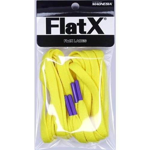 FlatX 8mm Yellow/ Purple Color Metal Tips Shoelaces High Quality Professional Sneaker Laces Shoelace Lacet