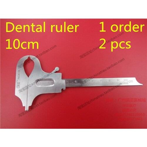 Medical Dental Stainless Steel Sliding Vernier Valiper Orthodontic Materials Technician Ruler Tenth Gauge For Dental Lab Jewelry