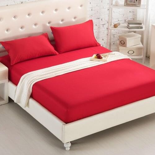 Comfortable Solid Color Brushed Bed Cover Solid Color Bed Sheet Hotel Mattress Simmons Protective Cover