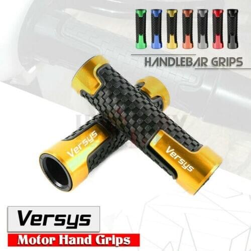 7/8"22mm Motorcycle Accessories Universal CNC Aluminum+Rubber Handle Grips for KAWASAKI Versys 300X 650CC 1000