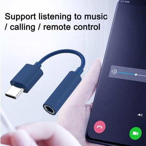 Mini Universal Type-C to 3.5mm Audio Adapter AUX Converter Cable for Mobile Phone