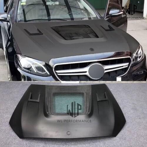 W213 High Quality Carbon Fiber /FRP Engine Hood Transparent Bonnets Car Styling For Mercedes-Benz W213 E class Car body kit