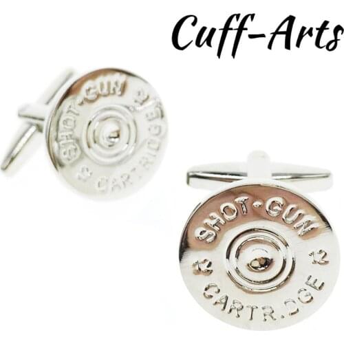 Cuffarts SHOT GUN Letter Cufflinks Metal Brass Jewelry French Shirt Cufflink For Mens Cuffs Link Button High Quality C20011