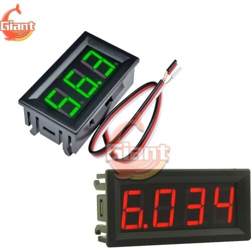 0.56" LED Digital Display Panel Voltage Meter Voltmeter 3 Wires 0-100V Voltage Meter DC Voltmeter Red Blue Green 0.56 Inch