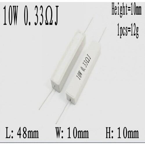 10pcs 10W 5% SQP Cement Resistor Power Resistance 0.1~10K 0.1R 0.5R 10R 50R 0.22 0.33 0.5 1 2 4 5 8 10 15 20 25 30 100 1K 2K 3K