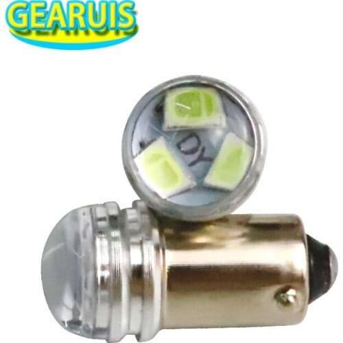 100pcs BA9S T4W LED Car light bulb interior Car LED License Plate light 3 smd 2835 LED 20MA spot lens 12913 12910 12929 DC12V